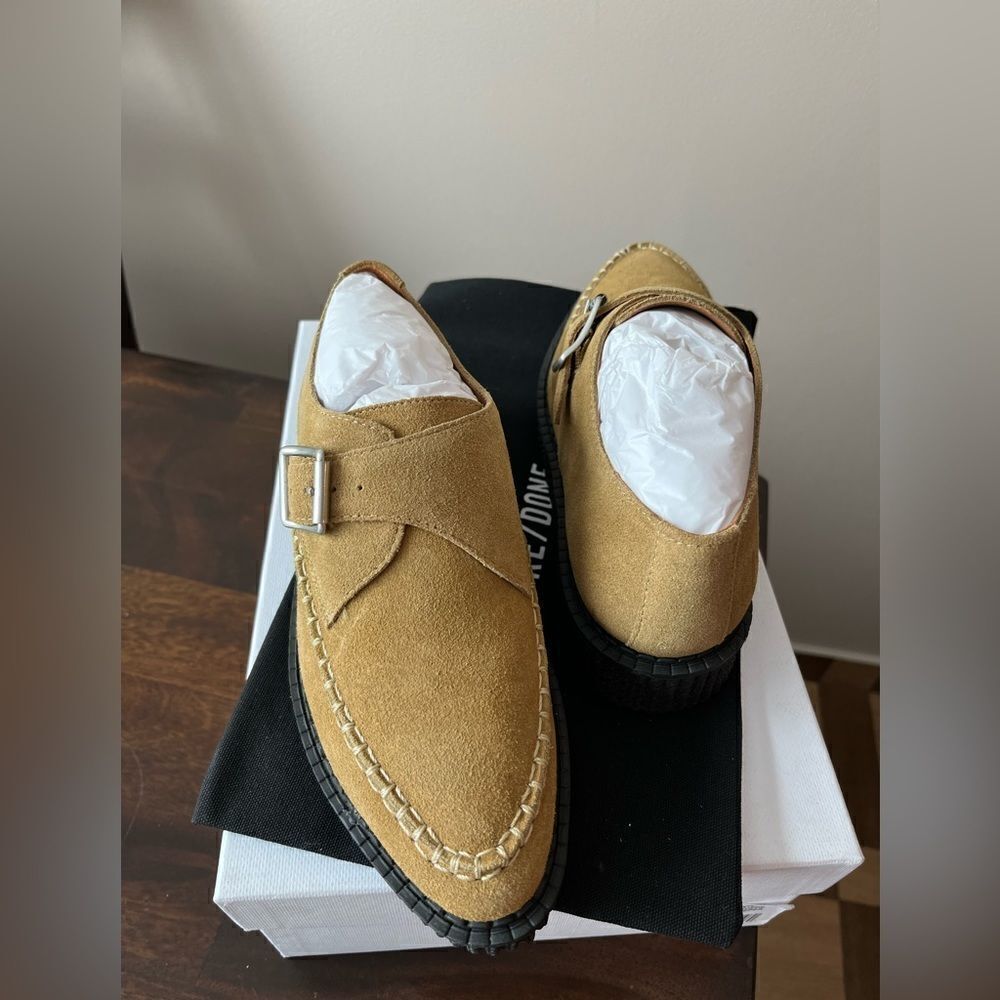 Re/Done NEW Suede platform shoes Size 36